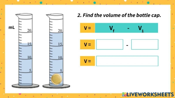 Fifth grade math worksheet focused on calculating the volume of irregular composite shapes