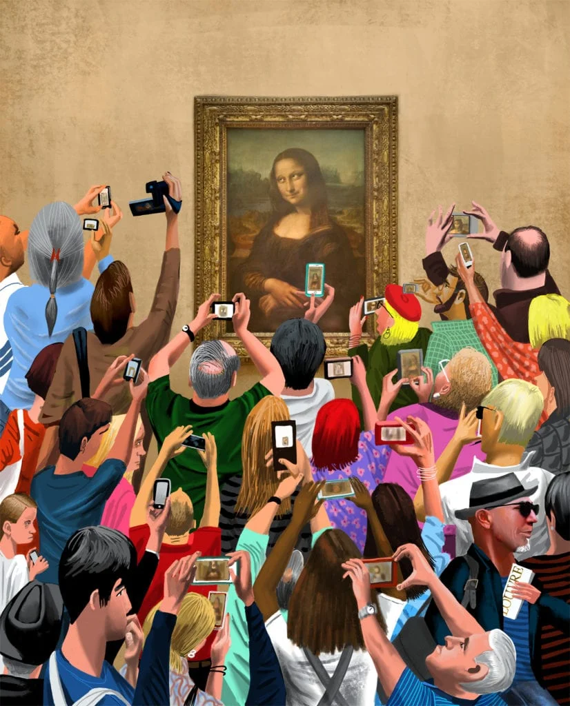 Sixth grade students learning about Italian Renaissance artists and their famous paintings through an interactive worksheet activity