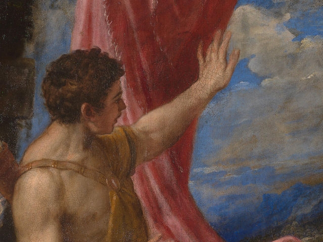 Students studying Italian Renaissance artists and their famous paintings in a sixth grade social studies worksheet activity