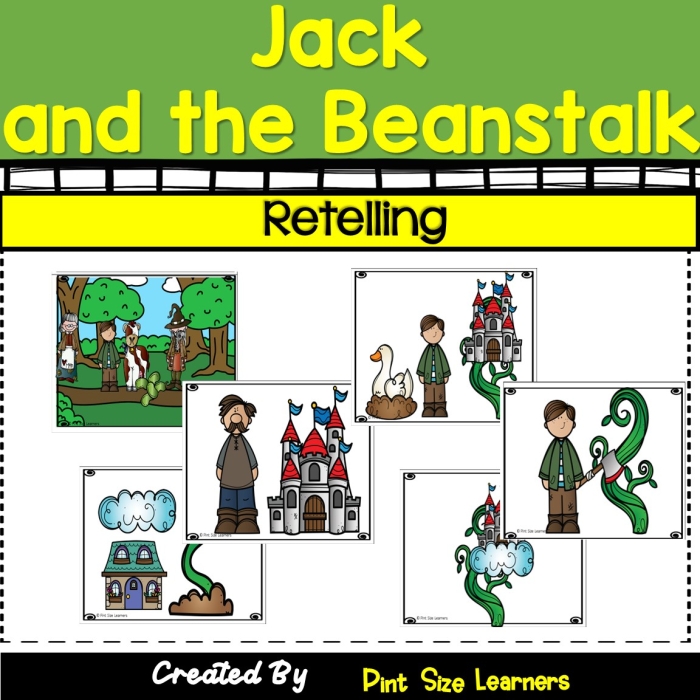 Jack and the Beanstalk story sequence worksheet for kindergarten students to organize the plot. Worksheet image featuring a fun activity to help children arrange Jack's story correctly.