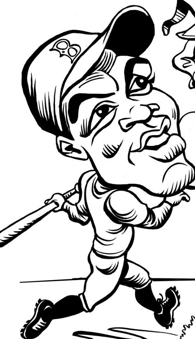 Jackie Robinson Baseball Hero Coloring Sheet 18 Preschooler coloring page showing Jackie Robinson as a baseball legend for young learners