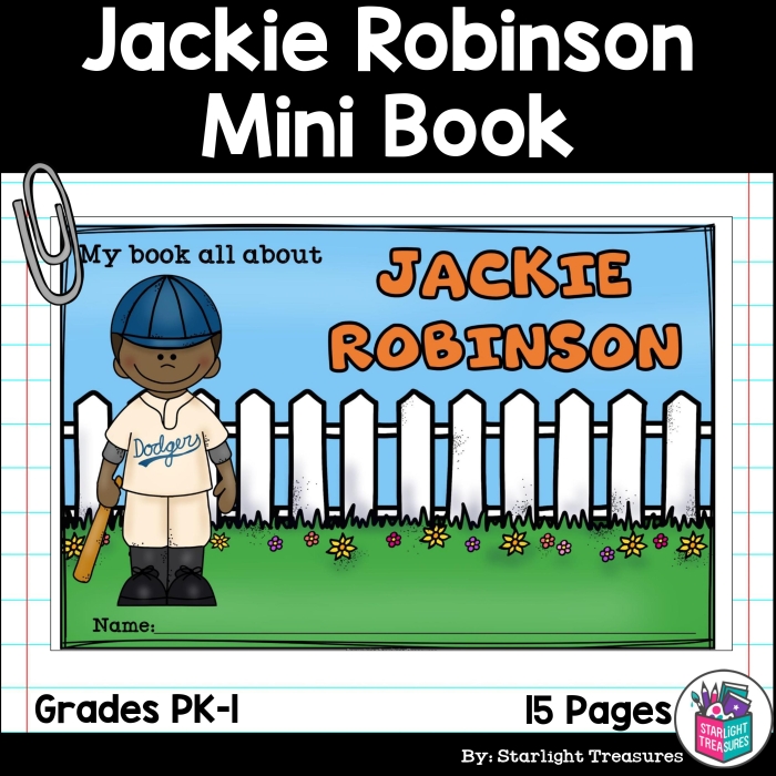 Jackie Robinson biography worksheet for third graders focusing on sequence of events