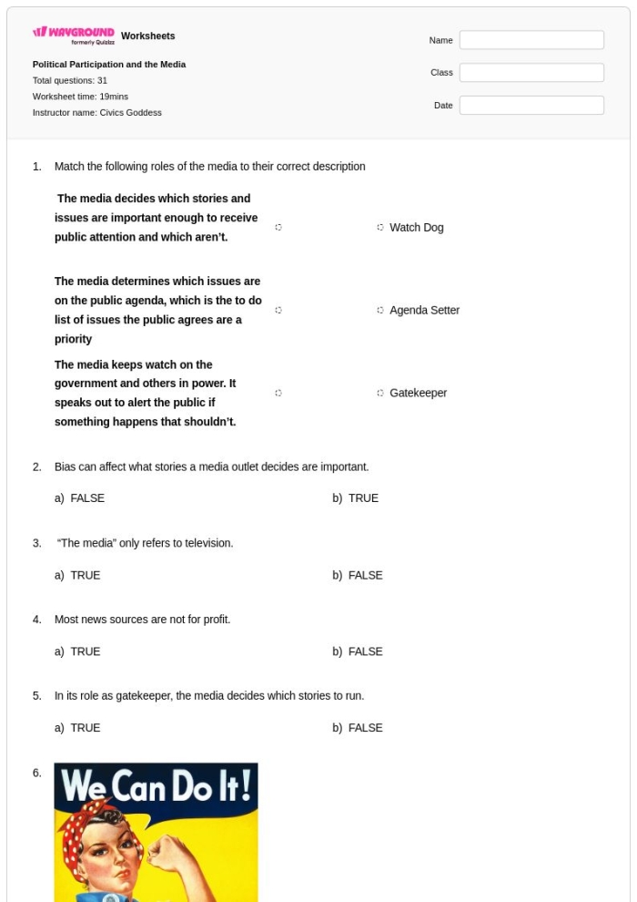 Political Cartoon Analysis Worksheet: Jackson’s Presidency, Image 22 Worksheet featuring a political cartoon related to Andrew Jackson's banking controversy