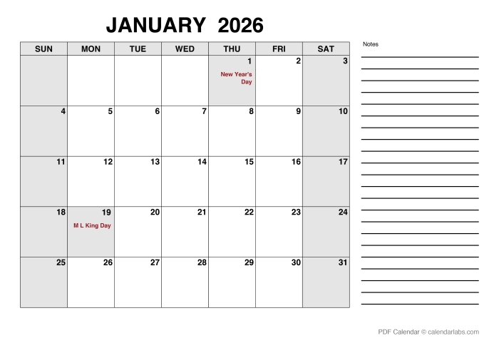 First grade students practice writing days of the week and dates on a January 2026 calendar worksheet with fill-in-the-blank exercises