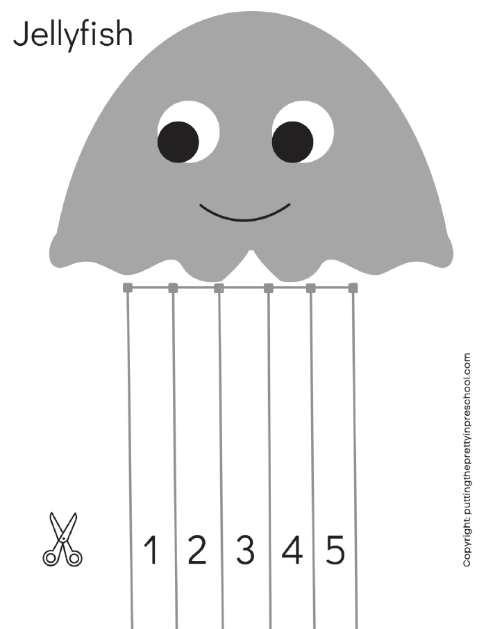 A colorful illustration showcasing various types of jellyfish for a fifth-grade life science worksheet