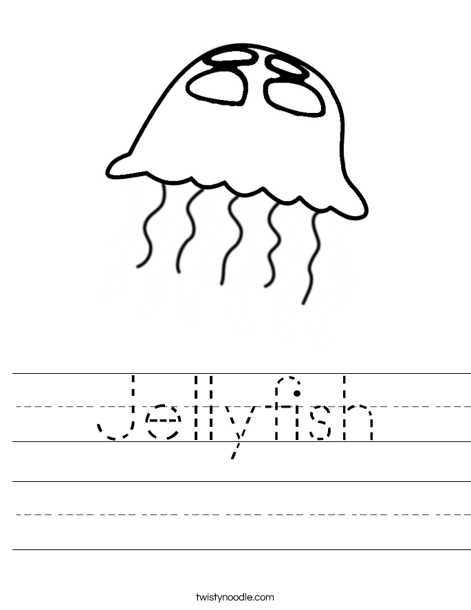 A colorful illustration showcasing various species of jellyfish for a fifth-grade life science worksheet