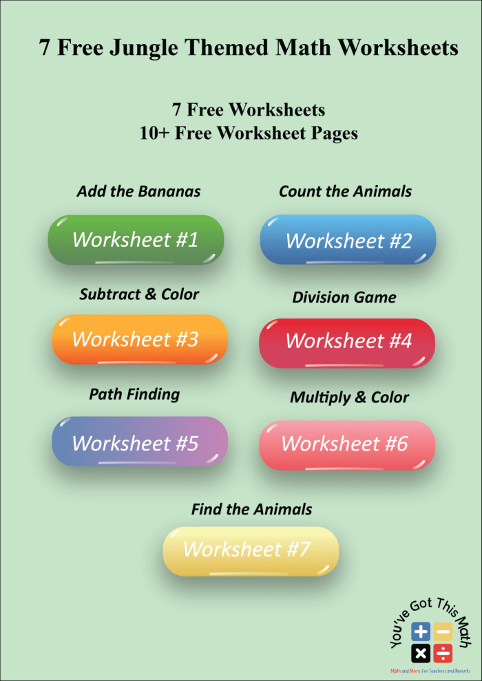 Jungle themed addition worksheet for first grade math explorers tackling one and two digit problems