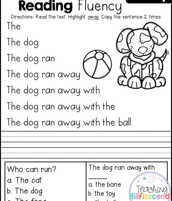 Reading for Fluency The Jungle Book Worksheet Number 6 Fifth grade student completing a reading fluency worksheet featuring an excerpt from The Jungle Book