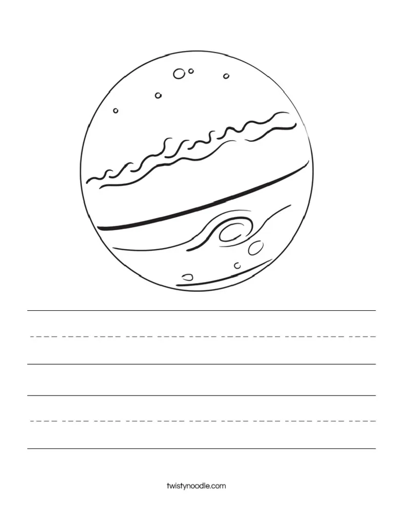 Astronauts navigating a maze to find Jupiter in a fun worksheet for first graders