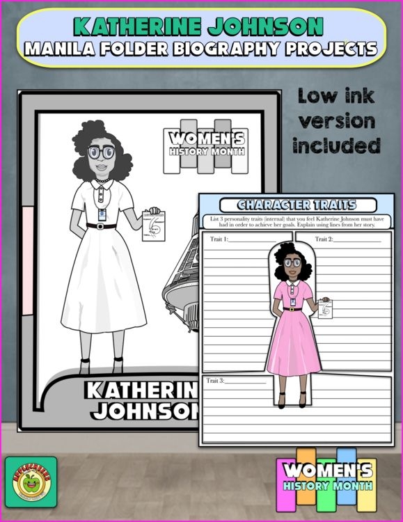 Katherine Johnson Reader worksheet for kindergarten students to enhance vocabulary and reading skills