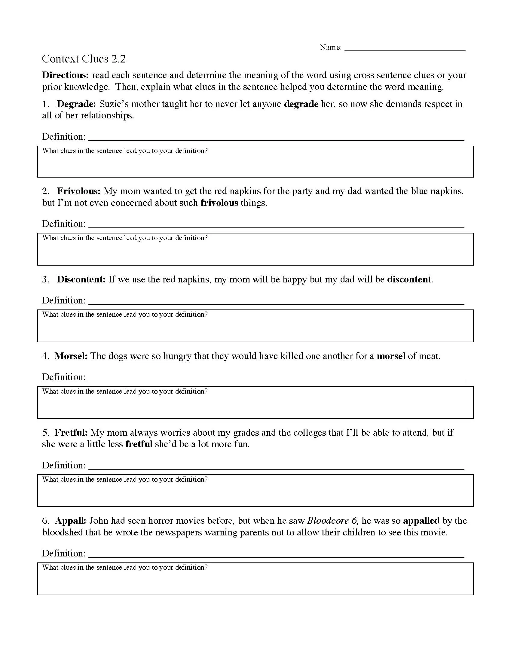 Earth and Space Science worksheet for Third Grade Student worksheet for identifying unfamiliar vocabulary using context clues in Earth and Space Science. Keeping Up with Context Clues worksheet for third graders.