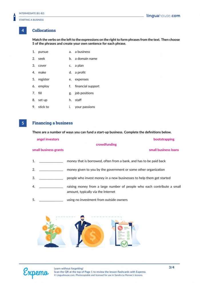 Starting a Business for Kids Worksheet Activity 10 Third grade student filling out a business plan worksheet to practice multiplication skills
