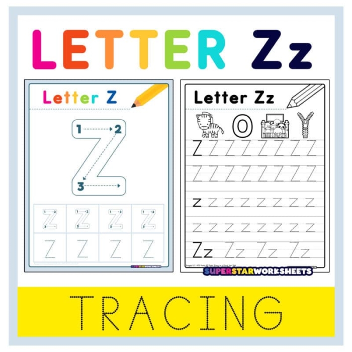 Kids practicing tracing the letter Z on a fun worksheet designed for prekindergarten