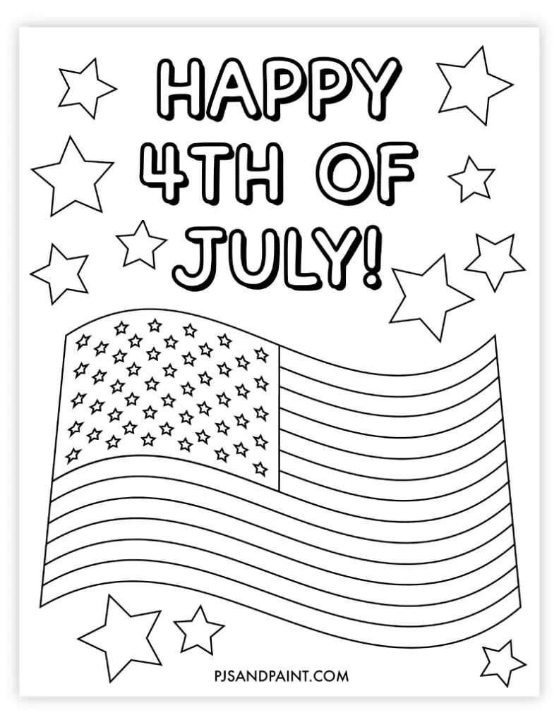 Kindergarten student completing a fun 4th of July reading game worksheet