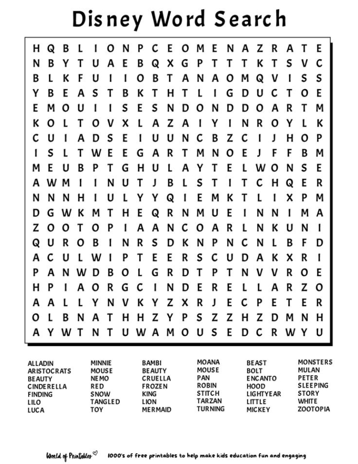 Kindergarten alphabet word search worksheet focusing on letters A B and C