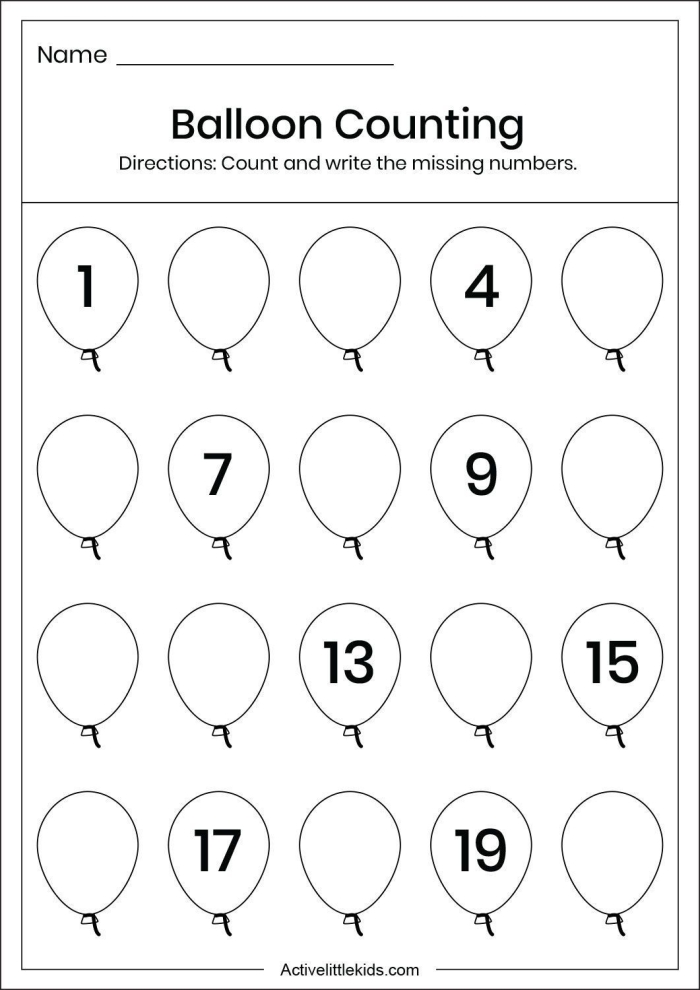 Colorful worksheet for kindergarteners to practice adding balloons up to 10