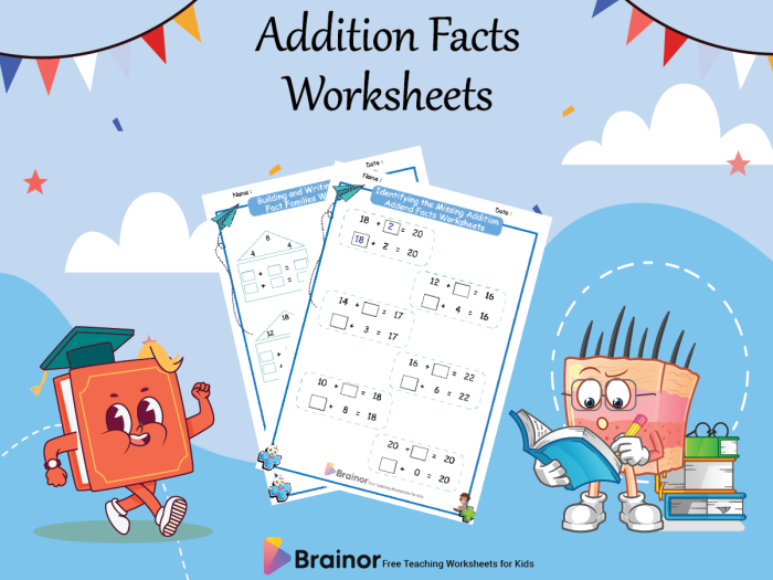 Kindergarten student completing an addition facts practice worksheet featuring star illustrations