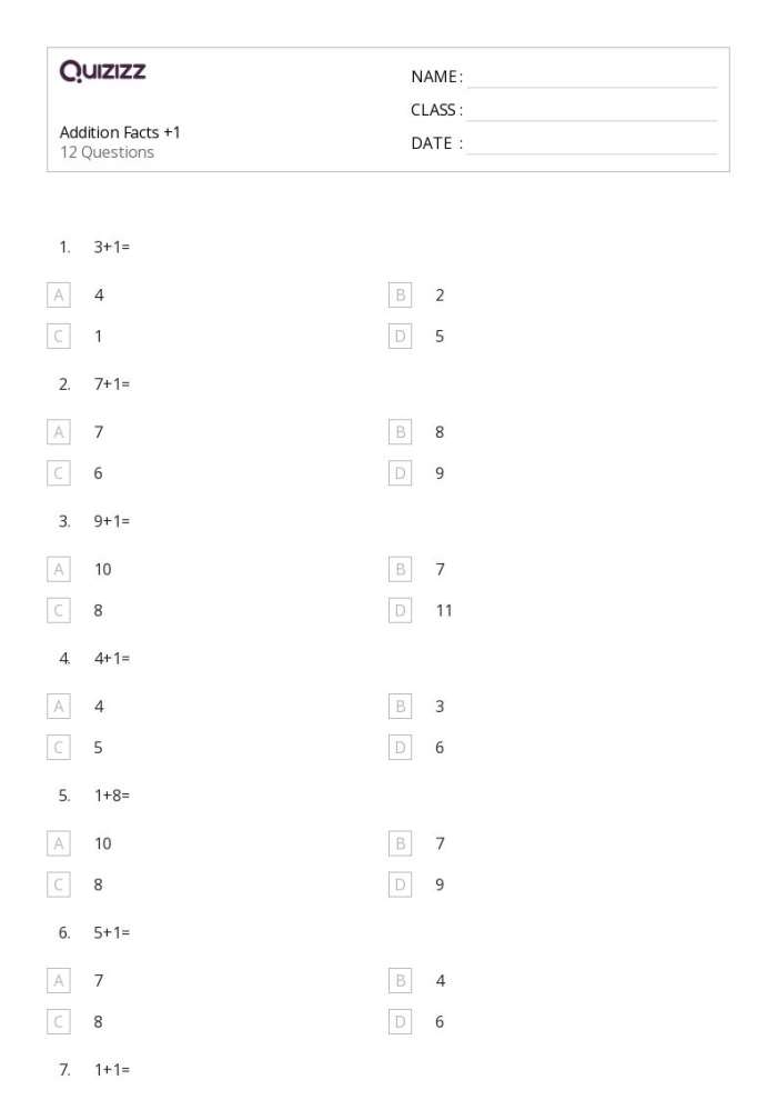 Addition facts practice worksheet for kindergarten featuring a star theme