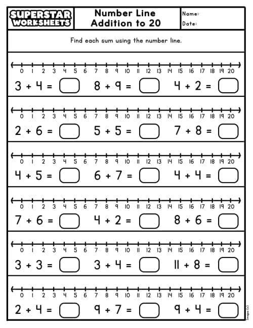 Adding Up To 20 Balloon Math Worksheet Number 23 Kindergarten worksheet for practicing addition up to 20 featuring colorful balloons