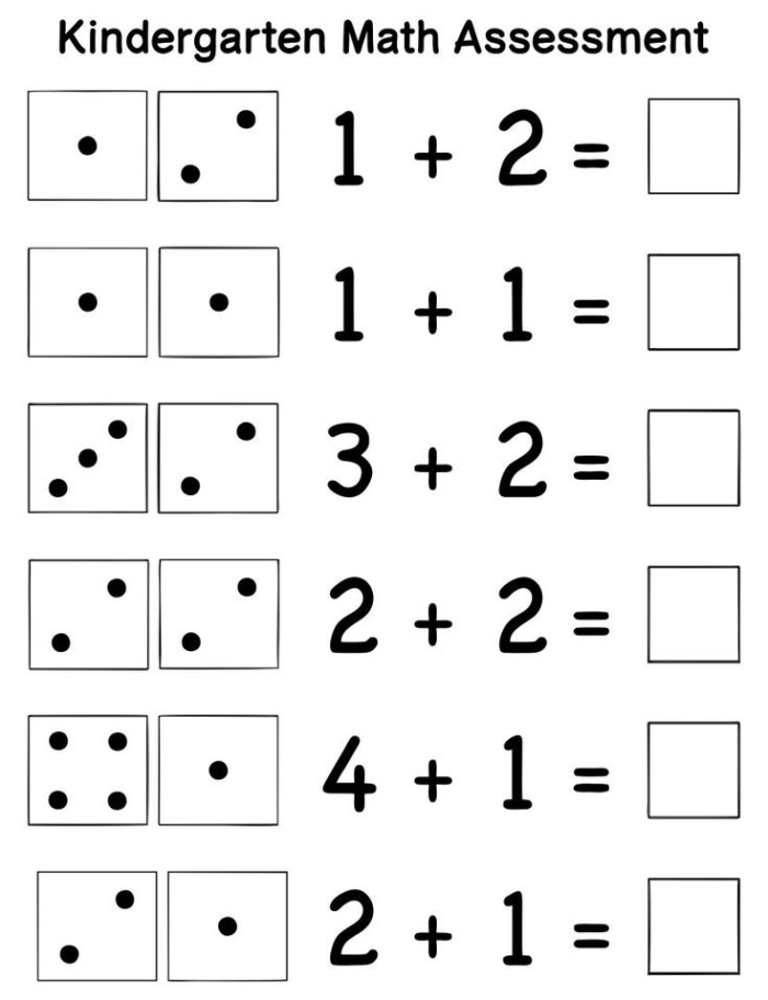 Animal themed addition problems showing sums within 20 for kindergarten math assessment image 16
