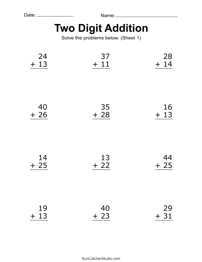 Garden Math Addition Practice worksheet for early learners counting and writing number sums version 21 Kindergarten students adding single-digit numbers with garden flowers and vegetables in colorful illustration 21