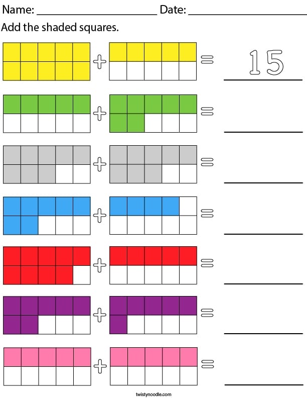 Engaging addition worksheet featuring balloons for counting activities up to 20 Colorful worksheet for kindergarteners to practice adding numbers up to 20 using balloons