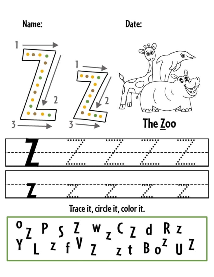 Engaging At the Zoo worksheet designed to enhance multiplication skills in young learners Adjective identification worksheet featuring a fun zoo theme for kindergarten students