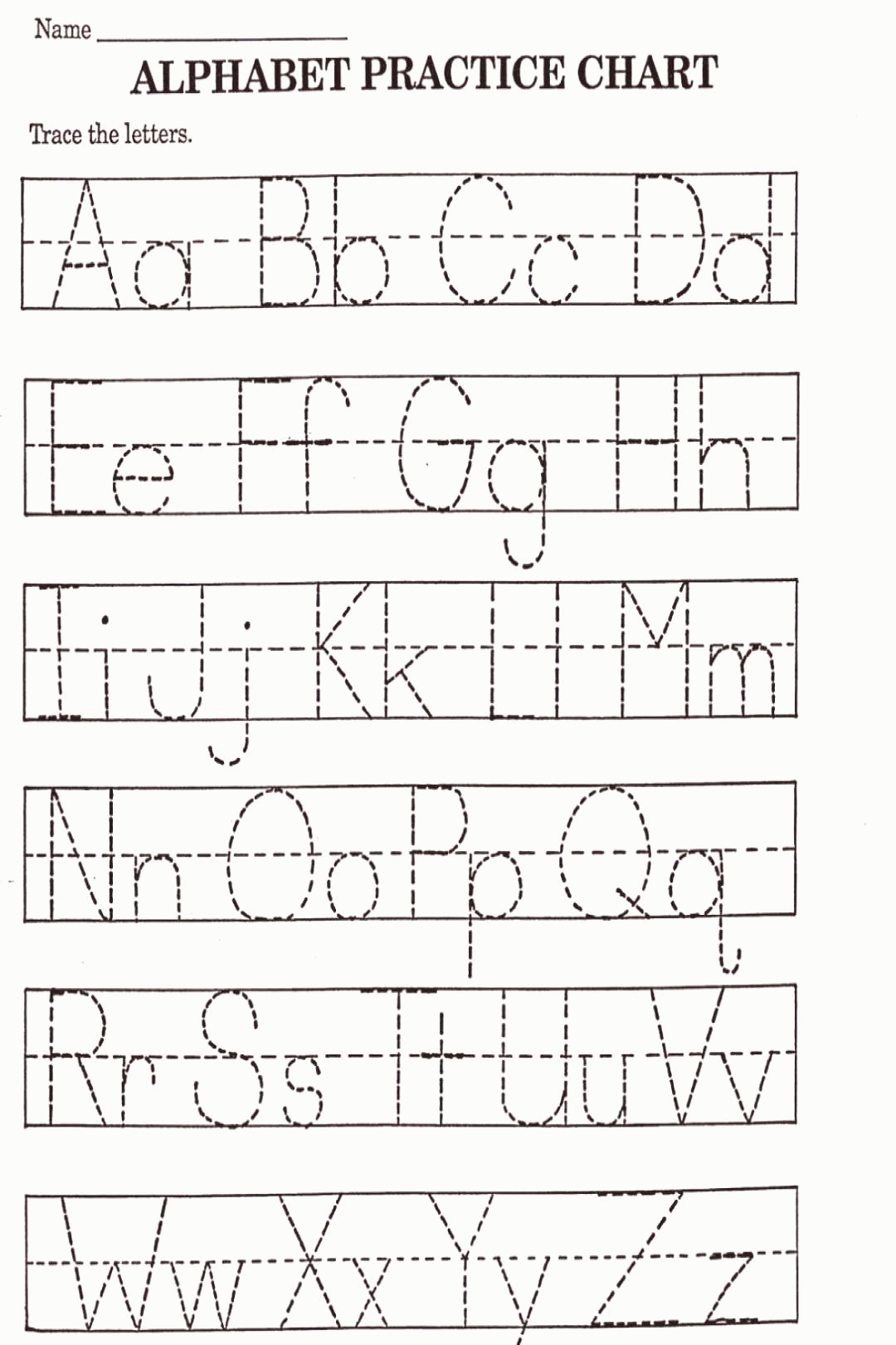 My Alphabet Chart Worksheet Number 11 for Kindergarten Literacy Skills Kindergarten student completing a personalized alphabet chart worksheet for letter sound practice