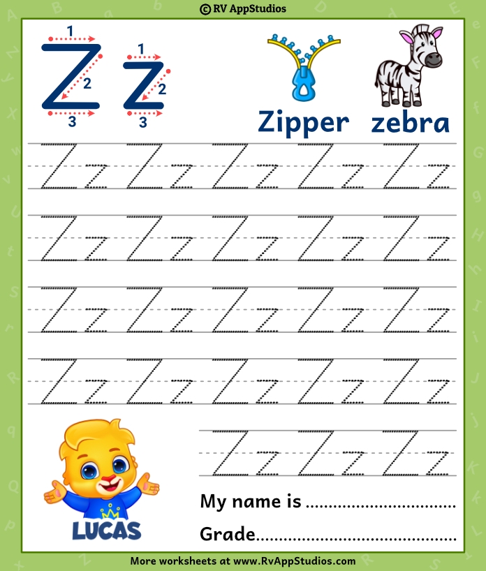 Kindergarten worksheet featuring a letter shapes puzzle to help students master alphabet recognition