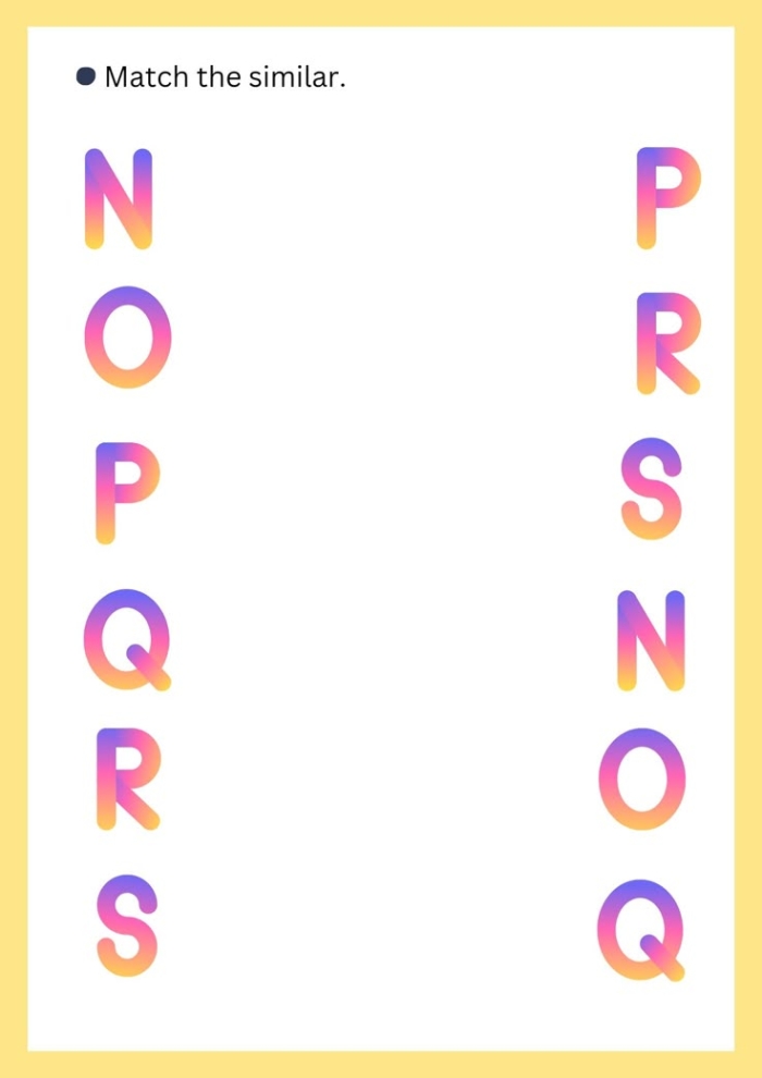 Alphabet Match Up Worksheet for Kindergarten Reading Practice Kindergarten student completing an alphabet match up worksheet to practice letter sounds
