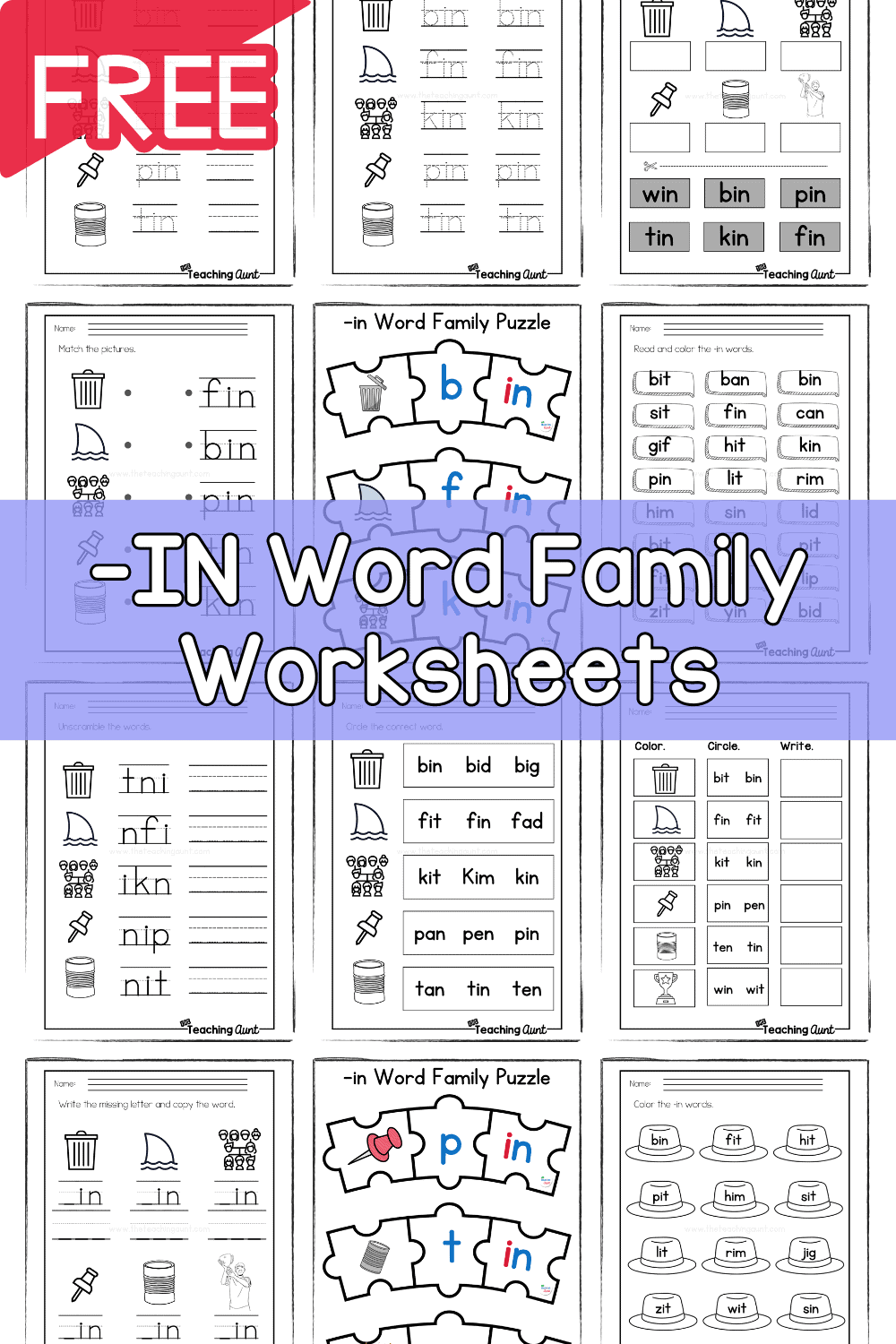 Worksheet showcasing the "-an" word family in a fun story for kindergarten students