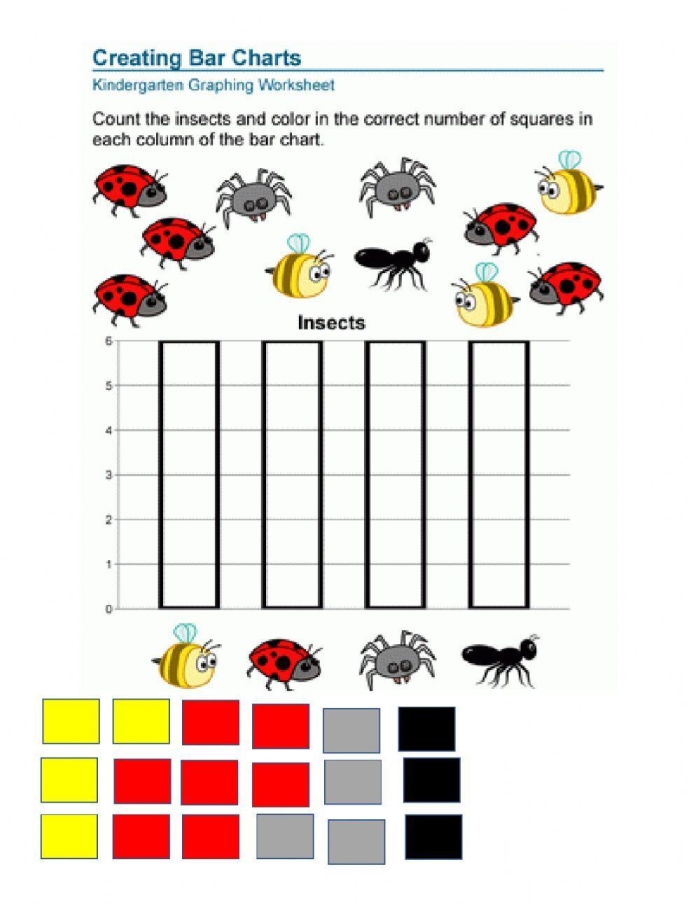 Numbers and Counting worksheet for Kindergarten Colorful Make a Bar Graph worksheet designed for kindergarten students to enjoy math through hands-on learning. Engaging bar graph activity for young learners to explore numbers and counting.