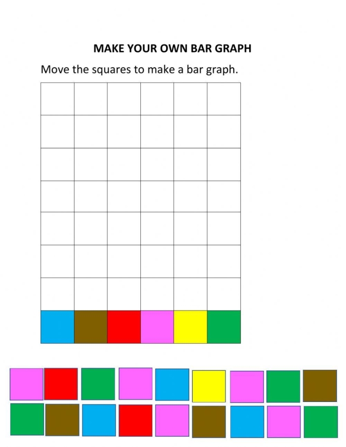 Interactive Bar Graph Worksheet for Early Math Learning Engaging worksheet for kindergarteners to create a bar graph with fun visuals