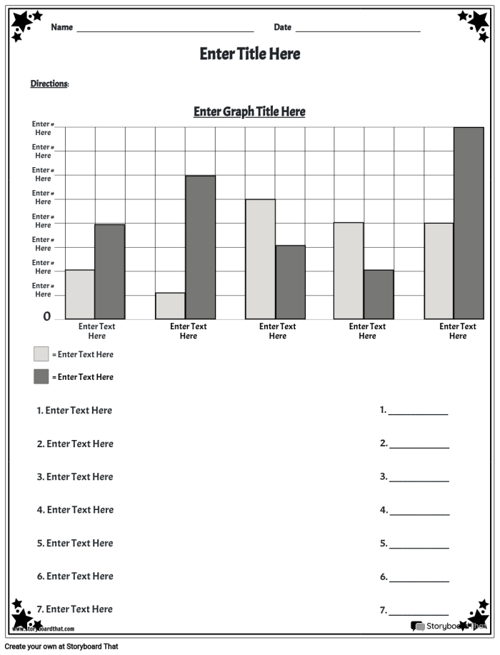 Make a Bar Graph Worksheet for Hands-On Math Learning Engaging worksheet for kindergarteners to create a bar graph through fun activities