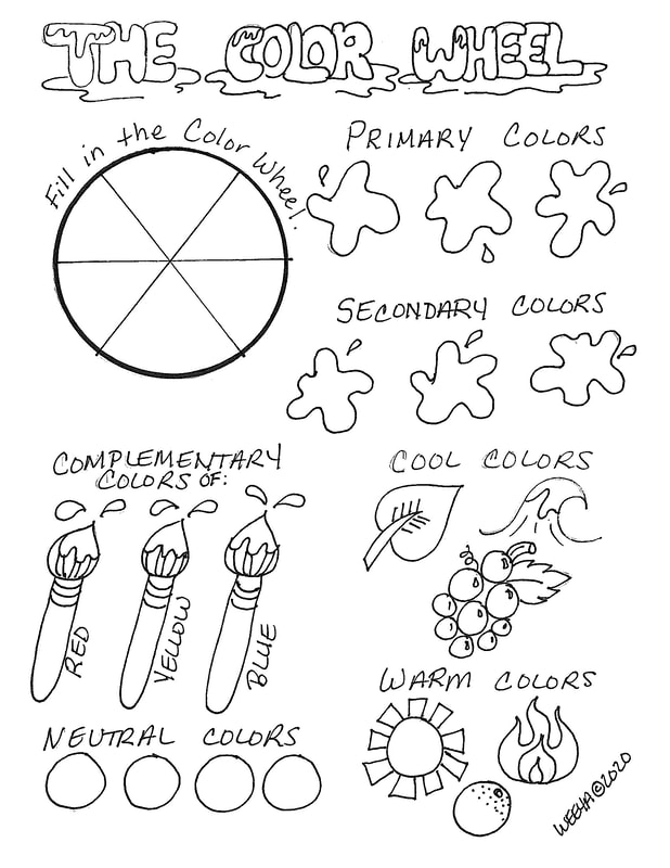 Kindergarten worksheet featuring beach-themed illustrations to help students identify warm and cool colors