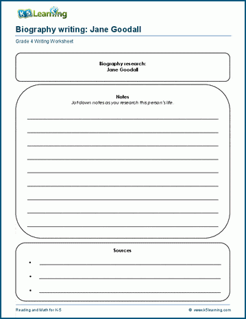 Interactive worksheet for kindergarten students exploring biographies through numbers and counting