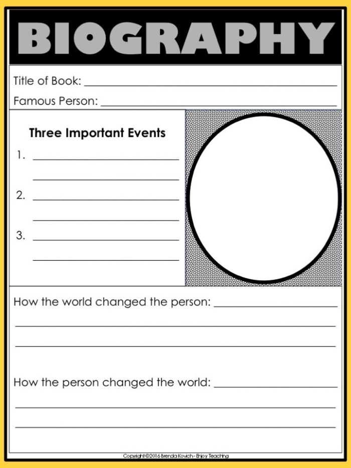 Engaging worksheet for kindergarteners exploring biographies through fun activities