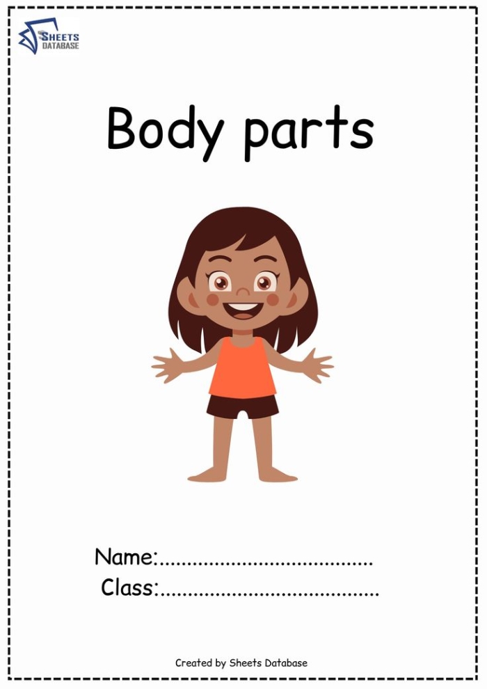 Interactive body parts worksheet for young learners in algebra Worksheet for kindergarten students to learn human body parts