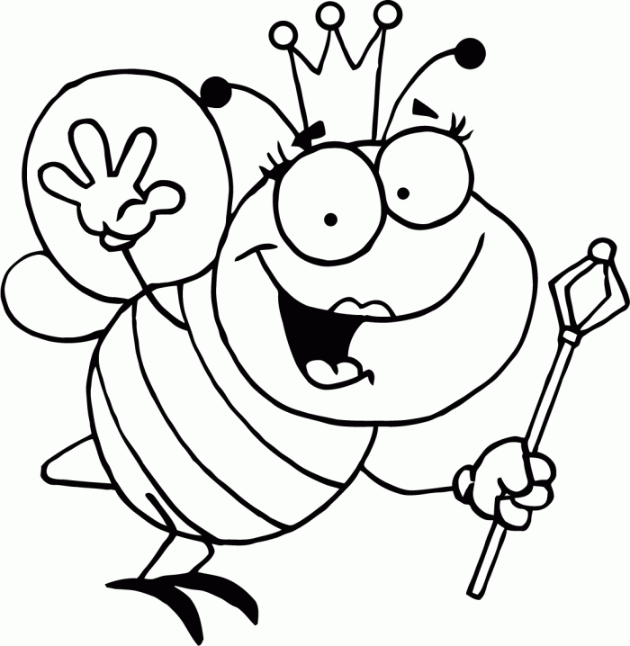Kindergarten bumble bee fractions coloring worksheet number 20 Bumble bee coloring page worksheet featuring a cute nature scene for kindergarteners learning fractions