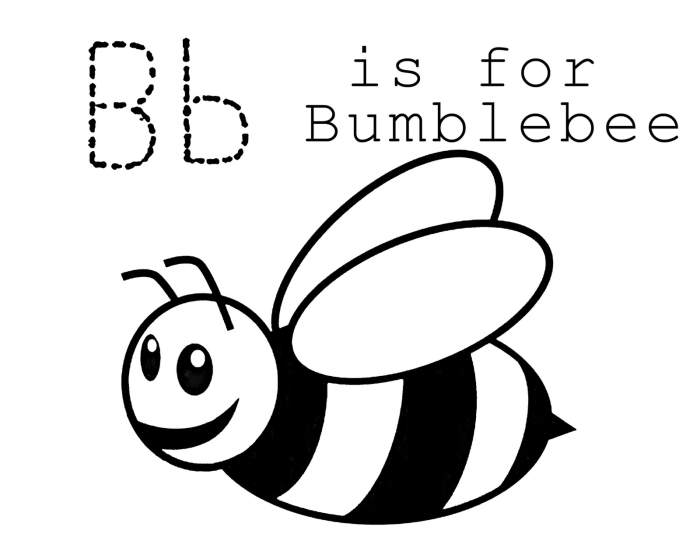 Happy Bumble Bee Coloring Worksheet for Learning Fractions Kindergarten student coloring a bumble bee and flowers in a nature scene for fractions practice