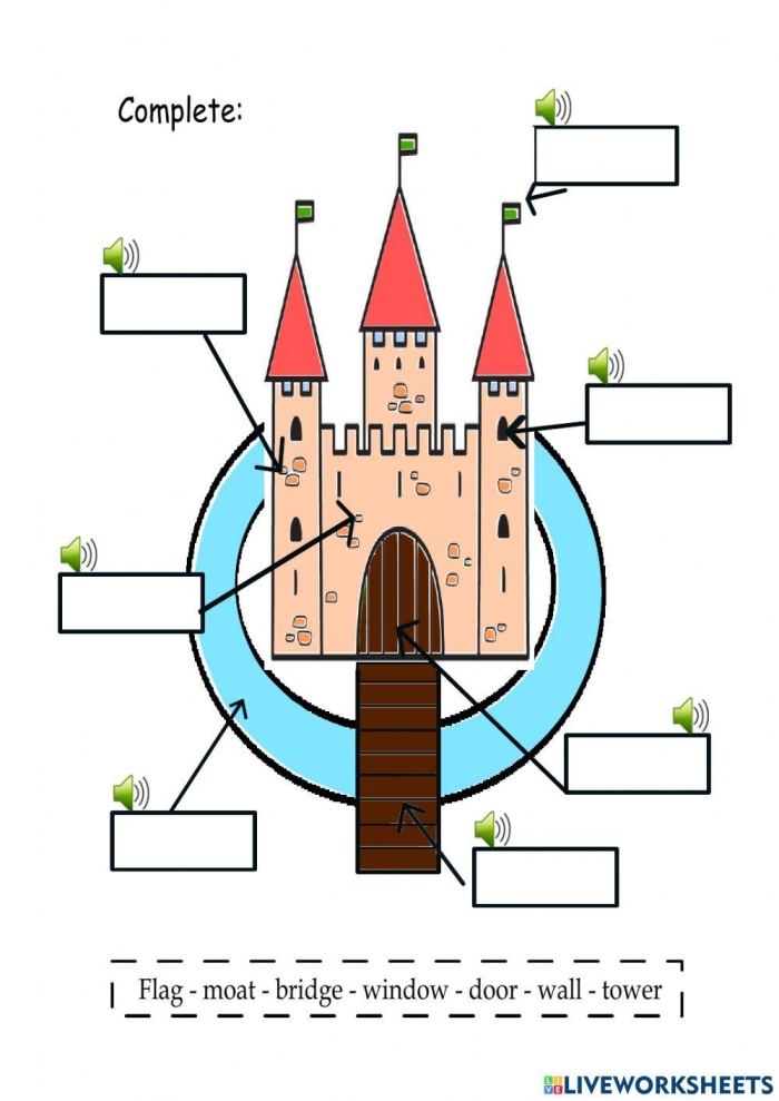 Kindergarten student solving a castle maze worksheet to improve reading and logic skills