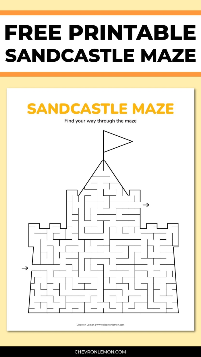 Kindergarten reading worksheet featuring a fun castle maze puzzle for children to solve