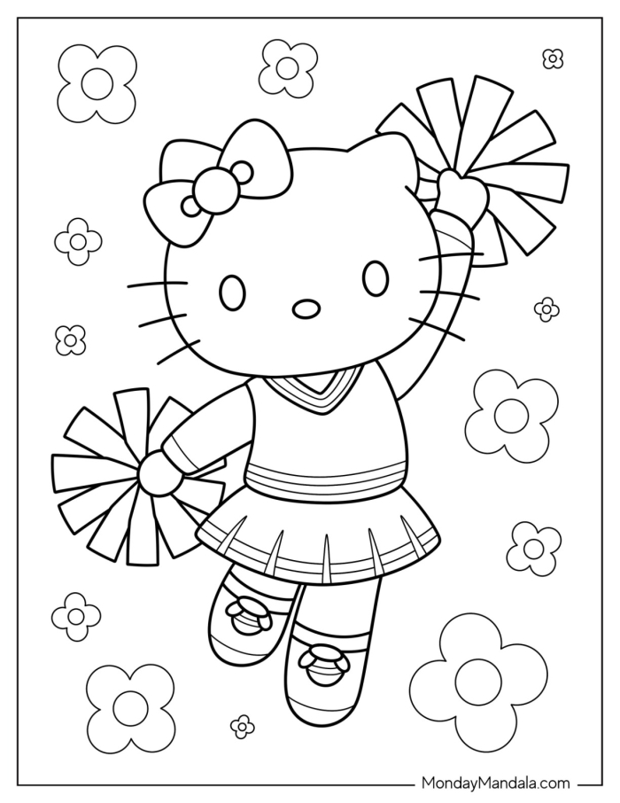 Cheerleading coloring pages for kids to enjoy and learn