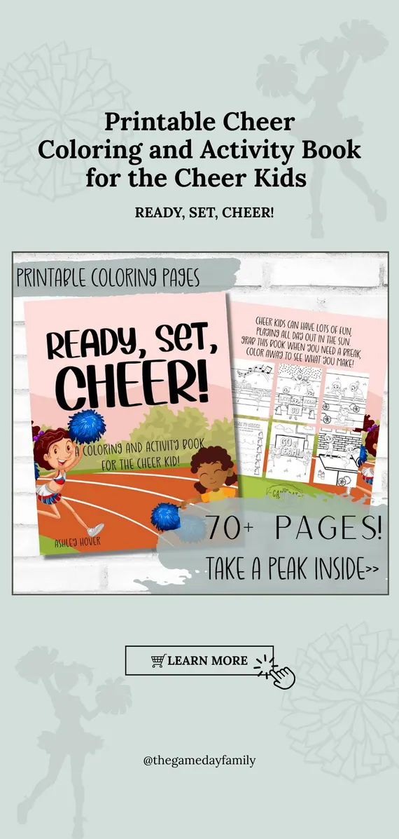 Cheerleading coloring pages worksheet for kindergarten students to enjoy