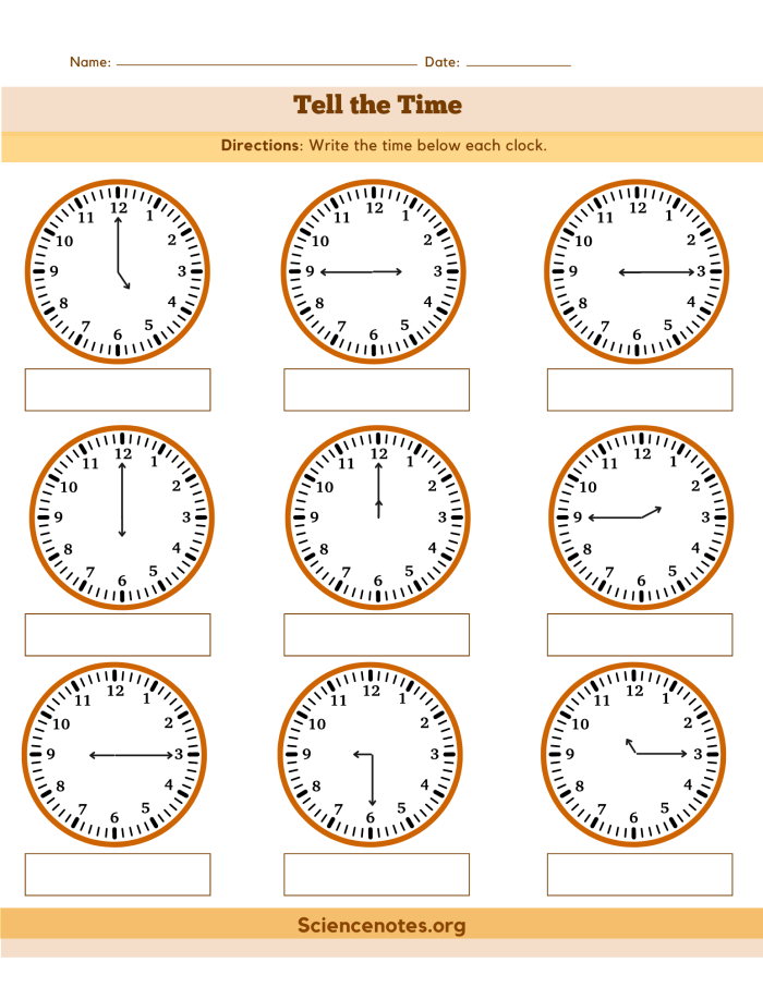 Reading worksheet for Kindergarten Clock Practice worksheet for kindergarten students, featuring a clock face for drawing hands. Engaging activity for kids to improve their time-telling skills.