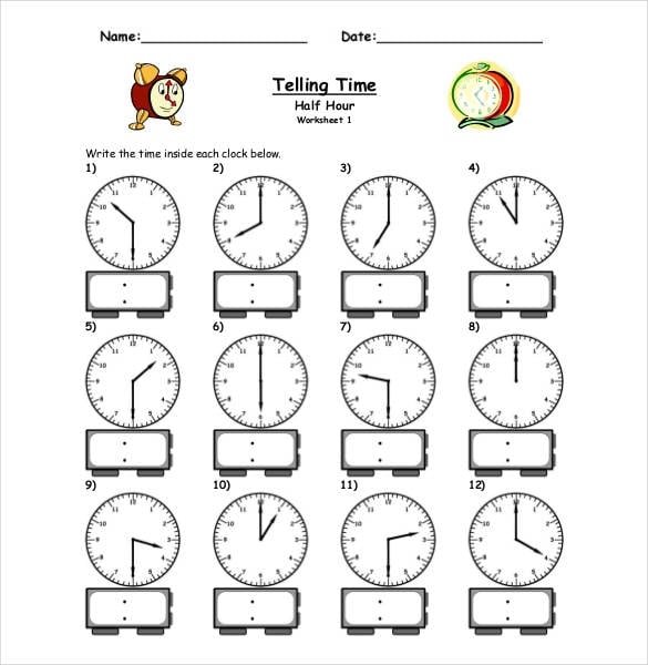Interactive worksheet for telling time with hands-on activities for young learners Clock Practice worksheet for kindergarten students featuring a clock face for drawing hands