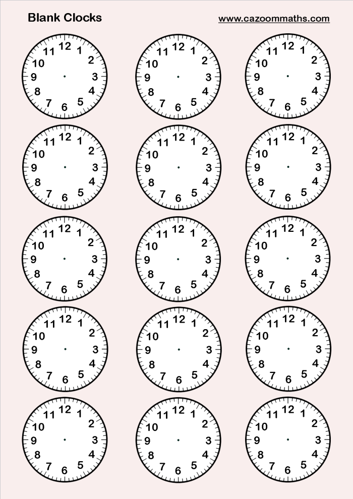 Interactive worksheet for teaching time to young learners in kindergarten Clock Practice worksheet for kindergarteners showing a blank clock face for drawing hands