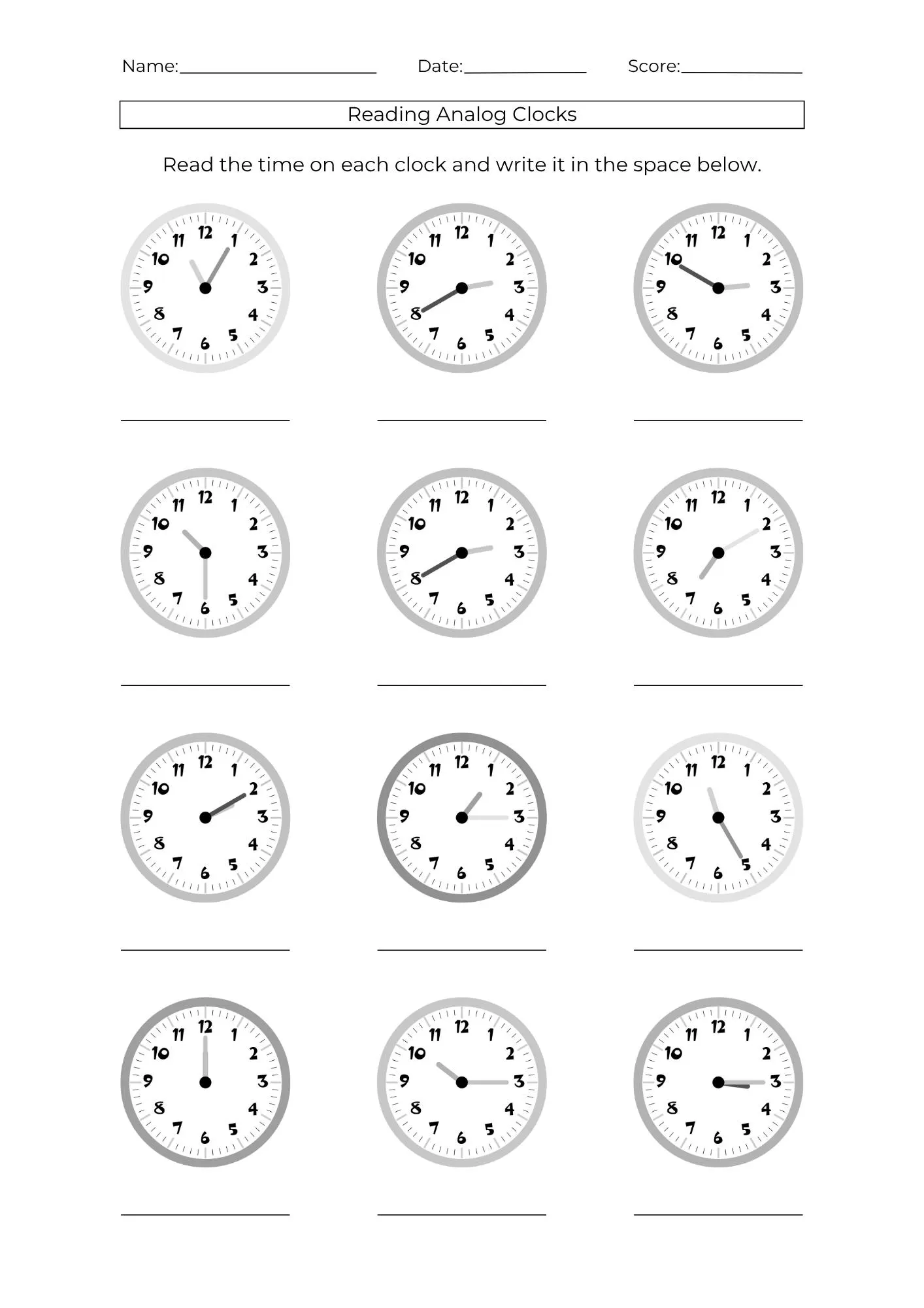 Interactive clock drawing activity for kindergarten students to enhance time-telling skills Clock Practice worksheet for kindergarteners to learn to tell time by drawing clock hands