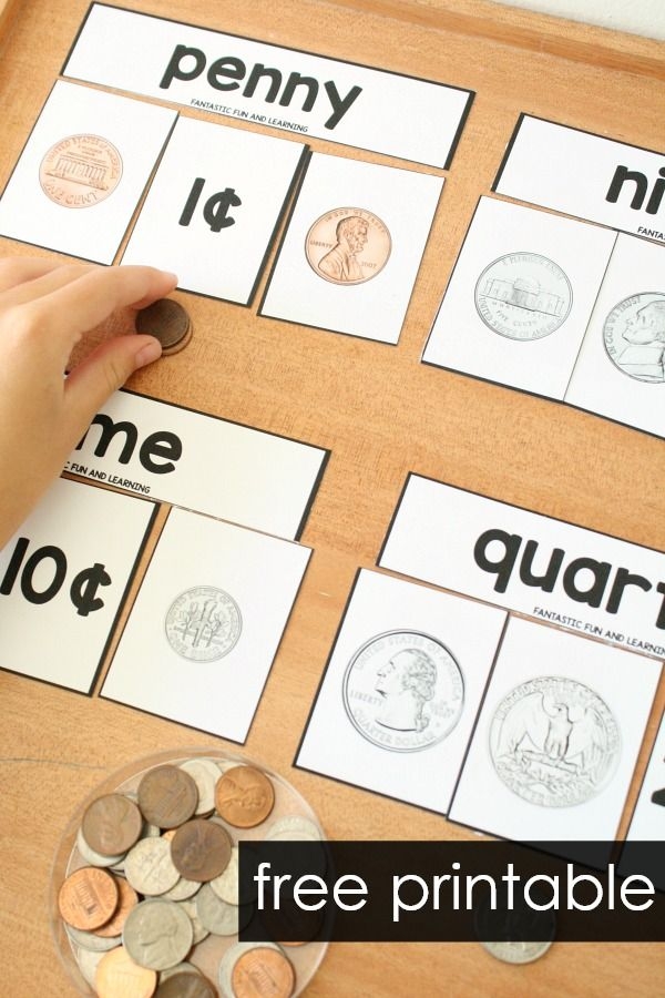 Coin Matching worksheet for kindergarten to help recognize different coins