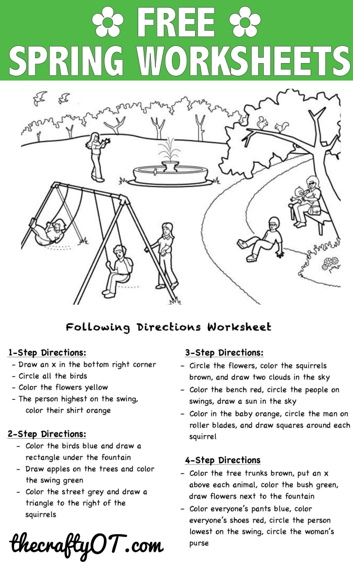 Engaging activity for young artists to practice reading and comprehension Coloring worksheet designed to enhance kindergarten skills in following directions